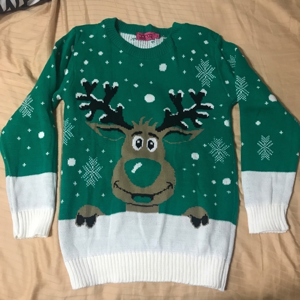 Cute Ugly Christmas sweater reindeer ruldolph
